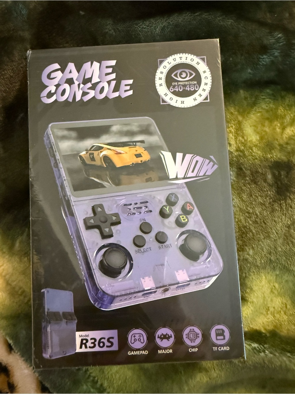 Purple Handheld Game Console - Portable Gaming System